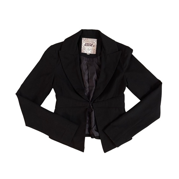 Costa Blanca Jackets & Blazers - Y2K Costa Blanca Women's Black Fitted Blazer